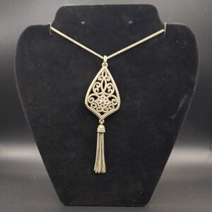 Brighton Illumina Tassel Convertible Reversible Necklace Silver Swarovski Crysta